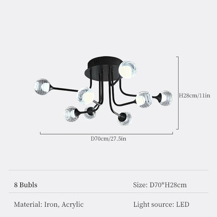 Lustre suspension créatif pour décoration moderne et artistique — LZ4X9M
