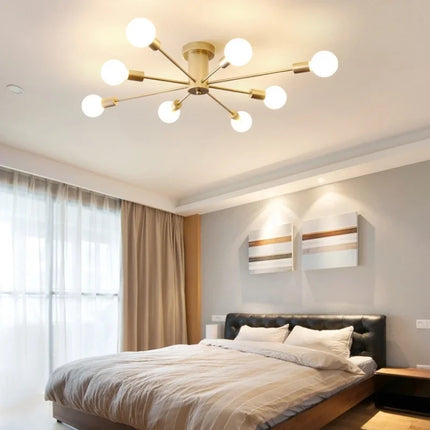 Plafonnier LED design Spoutnik semi-intégré style nordique pour salon — LZ4X9P2