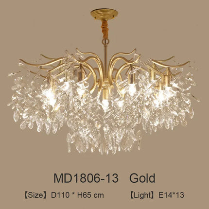 Lustre LED nordique en cristal de luxe — LZ7H9Q