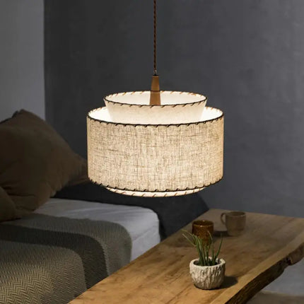 Lustre LED en tissu japonais pour décoration intérieure moderne — LZ4X9T
