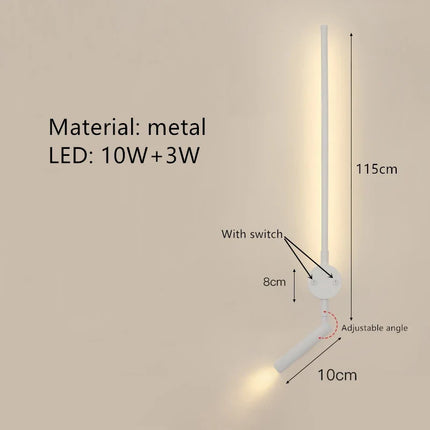 applique murale led minimaliste angle réglable 3000k