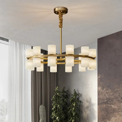 Suspension minimaliste en cuivre et marbre style postmoderne — LZ4X9Q2