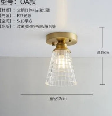 Plafonnier LED vintage en verre style nordique pour intérieur moderne — LZ4Q9T1