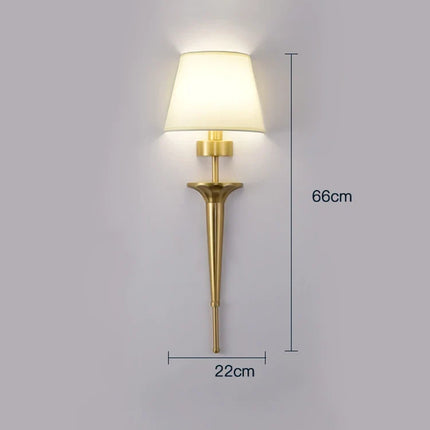 Applique murale classique en cuivre avec éclairage LED pour décoration — LZ4X9P2