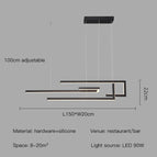 Noir-150cm / Lumière blanche
