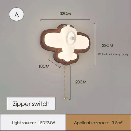 Applique murale hélicoptère pour chambre d’enfant moderne et chaleureuse — LZ4QX7B