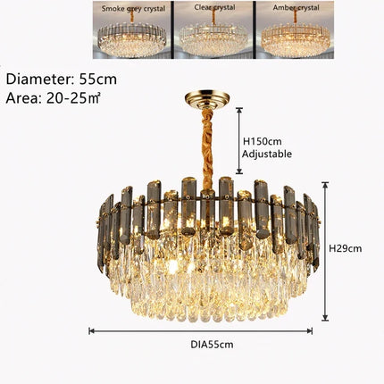 Lustre moderne en cristal K9 pour éclairage intérieur — LZ4P9XQ