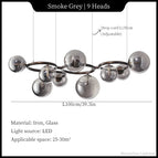 Gris fumé 9H / Lumière neutre / Corps de lampe noir