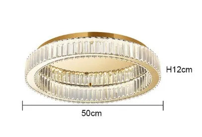 Plafonnier circulaire en cristal pour décoration intérieure moderne — LZ4X9P2Q