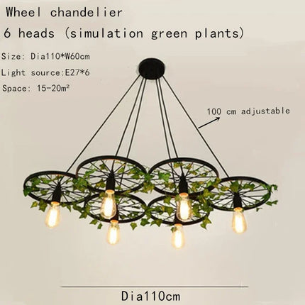 Lustre à roues à têtes multiples en forme de fleurs de cerisier pour espaces commerciaux — LZ4X9P2