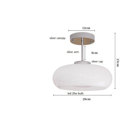 Plafonnier LED moderne style nordique cuivre et verre pour salon — LZ4X9T1