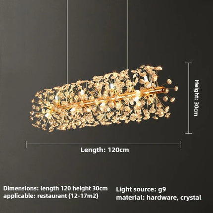 Lustre moderne en cristal forme pissenlit créatif et atmosphérique — LZ4X9Q2M