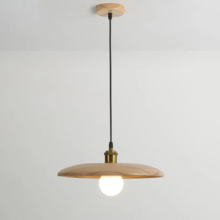 Suspension lampe soucoupe volante en bois E27 pour salle à manger et salon — LZ3F9X
