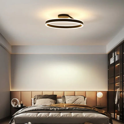 Lustre LED anneau nordique réglable pour salle à manger et salon — LZ4X9P