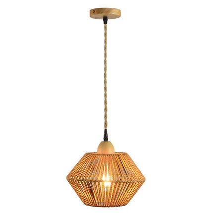 Lampe de chevet rétro en rotin rétractable pour décoration intérieure — LZ4P9XQ