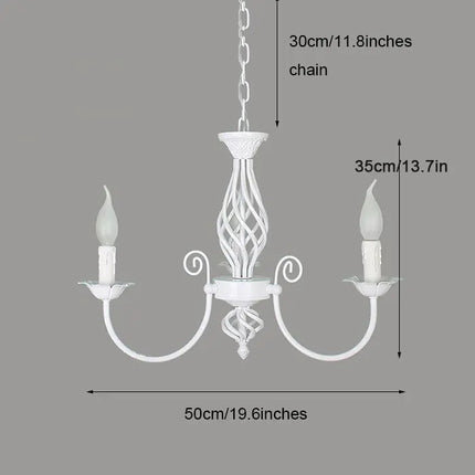 Lustre suspension LED à bougies style européen moderne — LZ4P9X