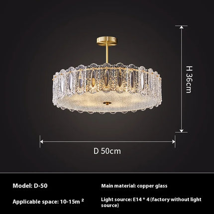 Plafonnier design en cuivre et verre pour intérieur moderne — LZ4G7N