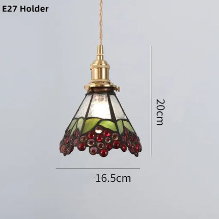 Suspension nordique en verre teinté et cuivre élégant — LZ4X9P