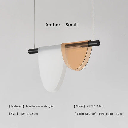 Lustre suspension LED demi-cercle au design minimaliste — LZ4X9P
