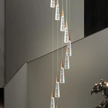 Lustre suspension moderne à branches avec longue ligne LED intégrée — LZ4X9T2