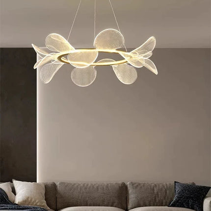 Lustre suspension minimaliste en acrylique à pétales design — LZ4XJ9