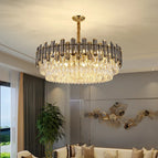 Plafond Rond 100cm / Cristaux clairs