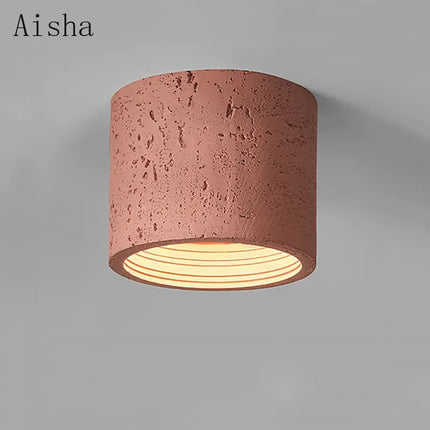 Plafonnier LED en résine style nordique wabi-sabi pour intérieur — LZ4X9M
