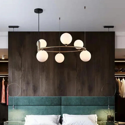 Lustre LED en verre style nordique pour décoration intérieure — LZ4X9M