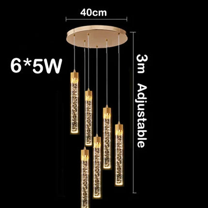 Lustre LED en cristal moderne pour hôtel et bar créatif — LZ4X9P2