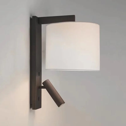 Applique murale LED nordique en fer et tissu rotative sans fil — LZ4X9T