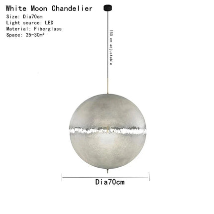 Suspension LED haut de gamme forme lune design italien — LZ4X9T