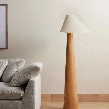 Lampadaire en tissu japonais salon à côté du canapé lampadaire en bois salon de thé rétro naturel chambre chevet lampe verticale