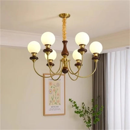 Lustre rétro en métal et verre pour intérieur raffiné — LZ4X9P2