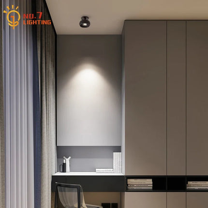 Spot abat-jour moderne bicolore noir et blanc — LZ4G7T9