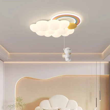 Plafonnier LED nuage arc-en-ciel pour chambre d’enfant — LZ4P9X