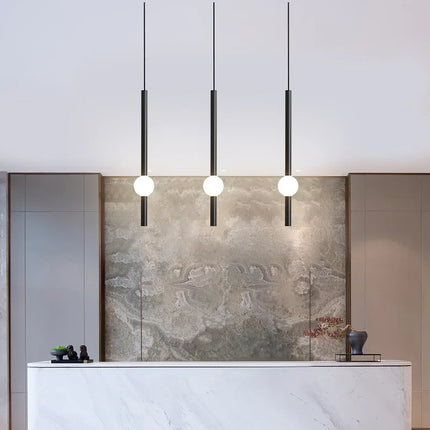 Lustre suspension à barre longue avec éclairage LED intégré — LZ4P9X