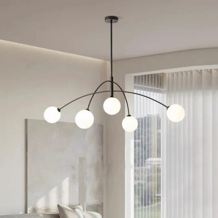 lustre moderne en verre design lampe à led de luxe pour décoration intérieure