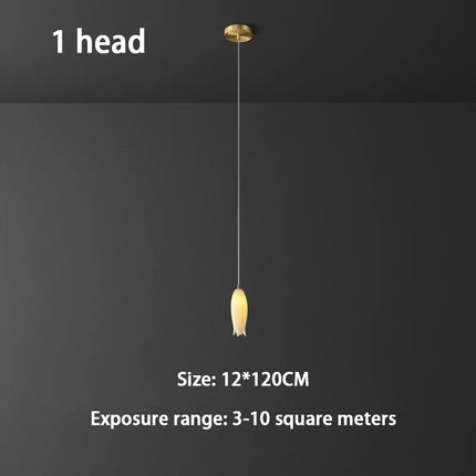 Lustre suspension LED en céramique tulipe rotative Duplex — LZ4X9P2