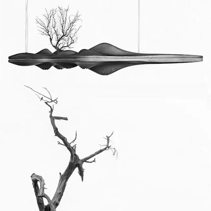 Suspension nordique en bois et résine décorative — LZ4P9XQ