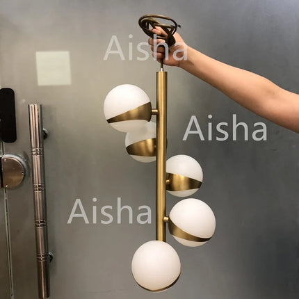 lustre nordique en cuivre design pour éclairage intérieur créatif