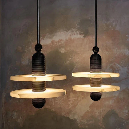 Suspension LED en marbre avec cordon réglable en aluminium — LZ4X9P