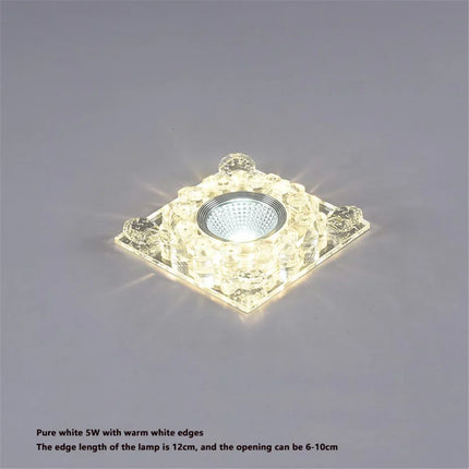 Plafonnier LED carré en cristal RGB pour décoration intérieure — LZ4X9T