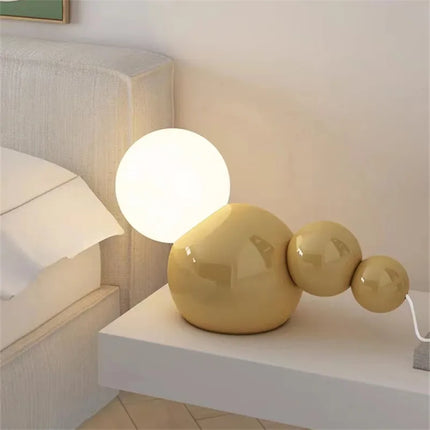 Lampe de chevet ronde en verre pour intérieur décoratif — LZ4X9T