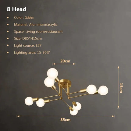 Plafonnier moderne multi-lampes pour intérieur — LZ4X9Q2