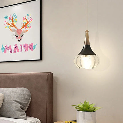Lustre de chevet suspendu en cristal à tête unique — LZ4G7XQ