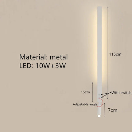 applique murale led minimaliste angle réglable 3000k