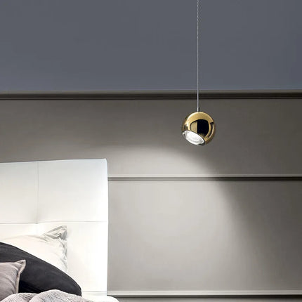 Suspension rotative LED en métal chromé doré pour bar et café — LZ4X9T2