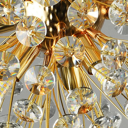 Lustre rond LED en cristal motif pissenlit lumineux — LZ4X9T1