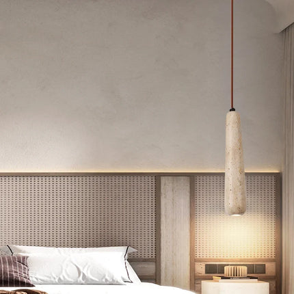Suspension vintage en pierre naturelle avec éclairage LED intégré — LZ4X9P2