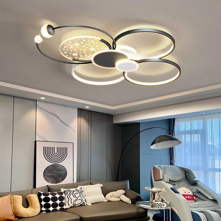 Plafonnier LED doré au design nordique créatif pour intérieur — LZ4X9M